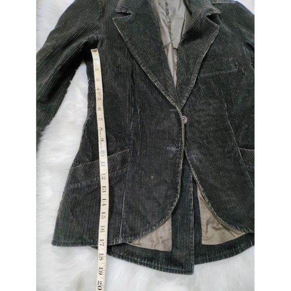 ZARA TRF Corduroy Blazer Jacket High-Low Jacket L /M - Picture 10 of 12